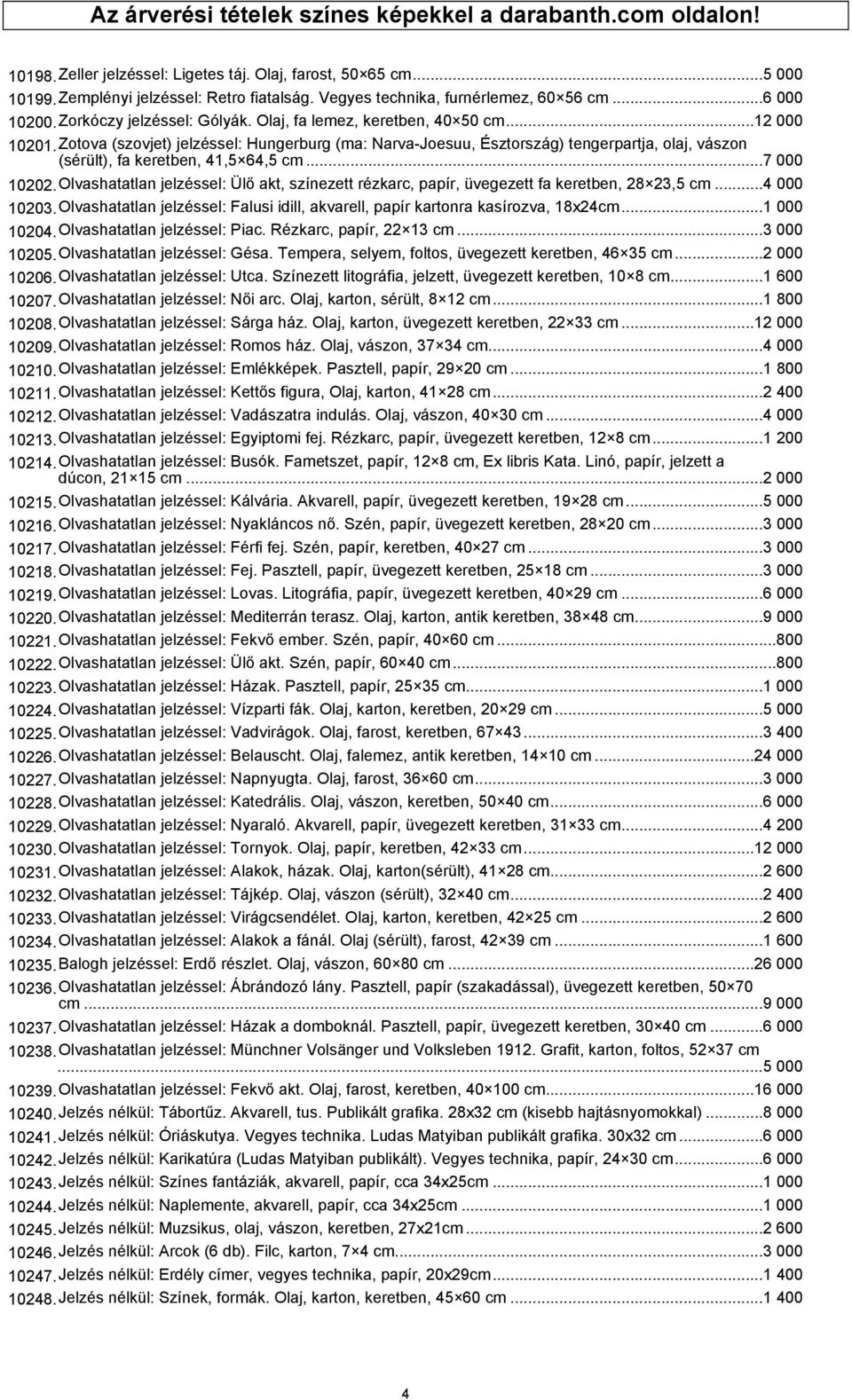 Zotova (szovjet) jelzéssel: Hungerburg (ma: Narva-Joesuu, Észtország) tengerpartja, olaj, vászon (sérült), fa keretben, 41,5 64,5 cm...7 000 10202.