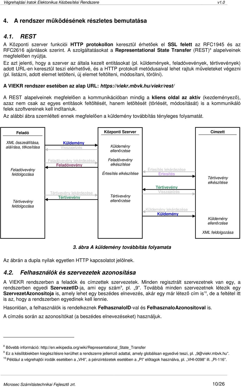 küldemények, feladóvevények, tértivevények) adott URL-en keresztül teszi elérhetıvé, és a HTTP protokoll metódusaival lehet rajtuk mőveleteket végezni (pl.