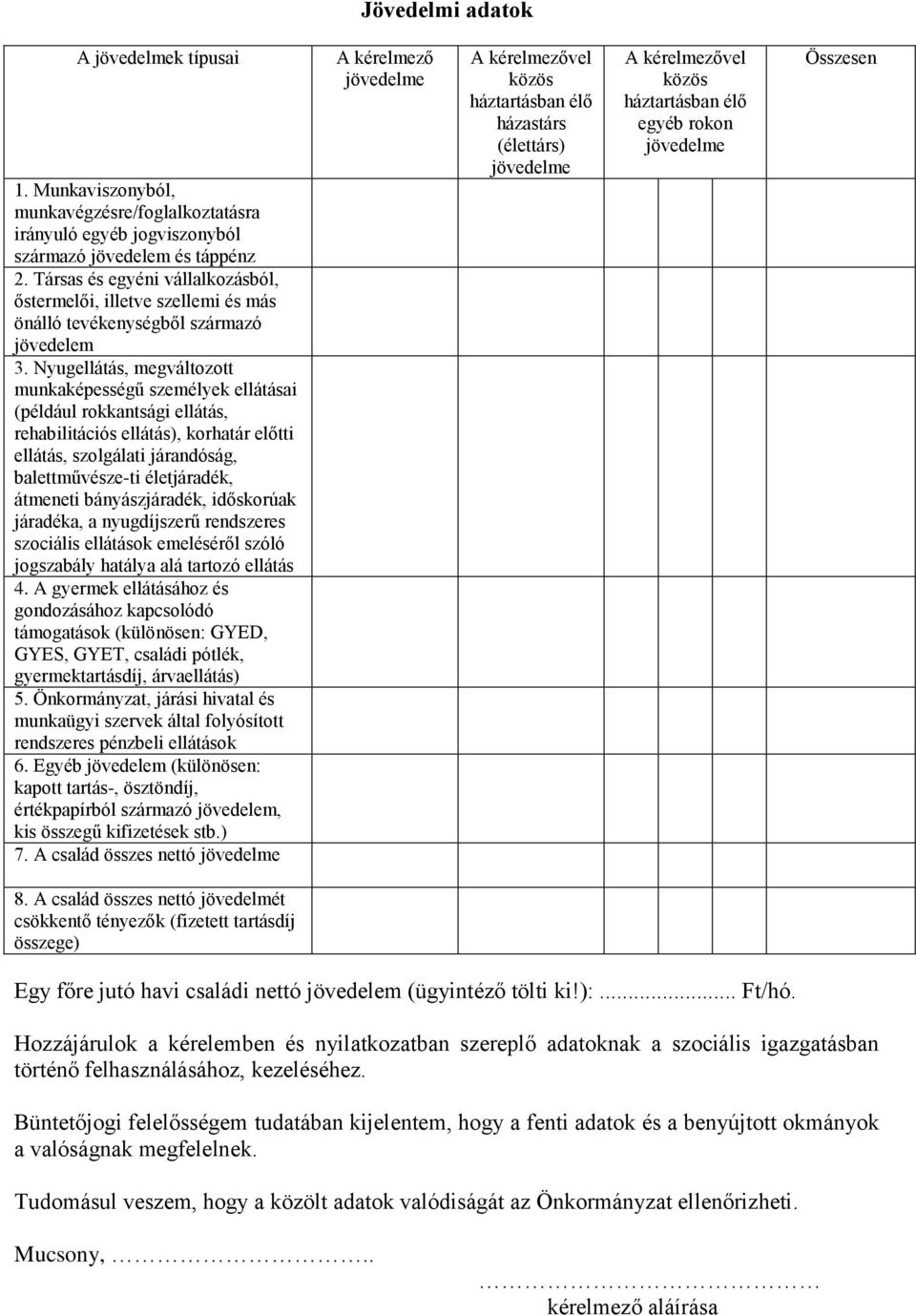 Nyugellátás, megváltozott munkaképességű személyek ellátásai (például rokkantsági ellátás, rehabilitációs ellátás), korhatár előtti ellátás, szolgálati járandóság, balettművésze-ti életjáradék,