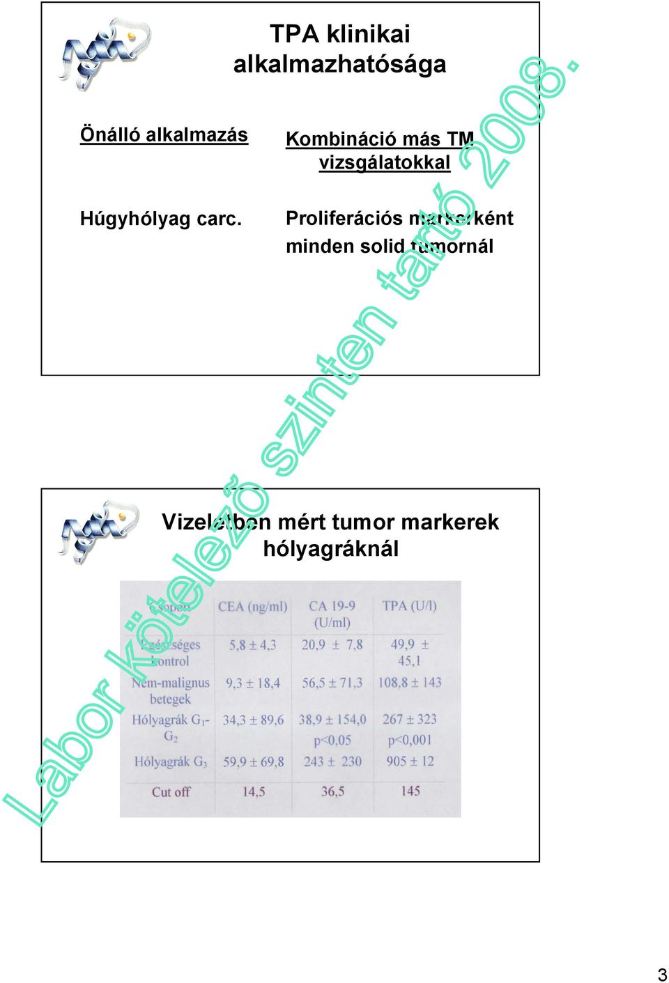 carc. Proliferációs markerként minden solid