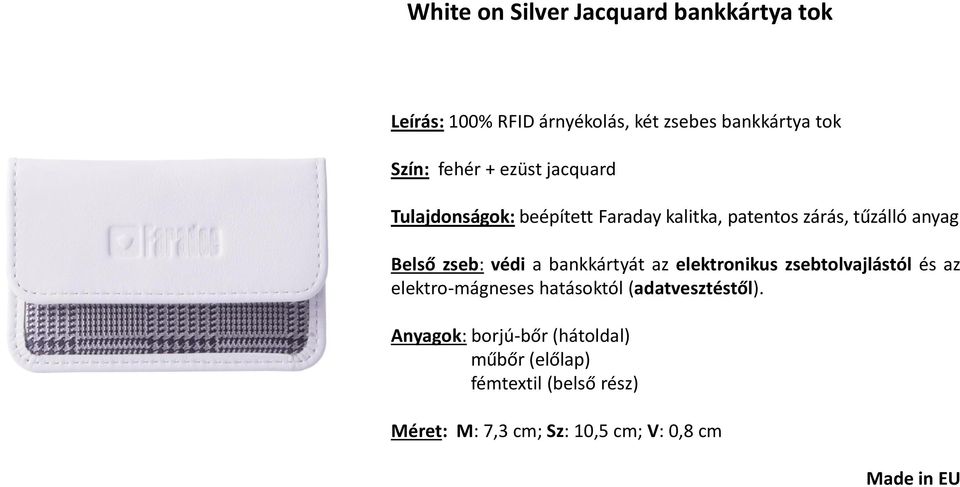 fehér + ezüst jacquard