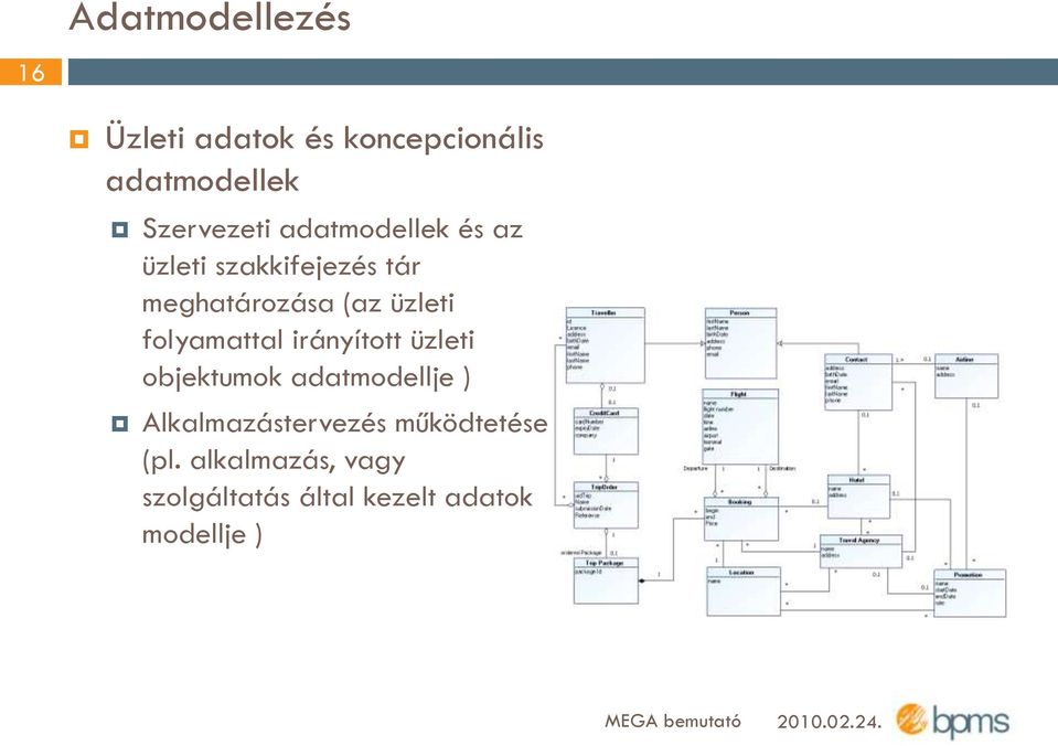 folyamattal irányított üzleti objektumok adatmodellje )