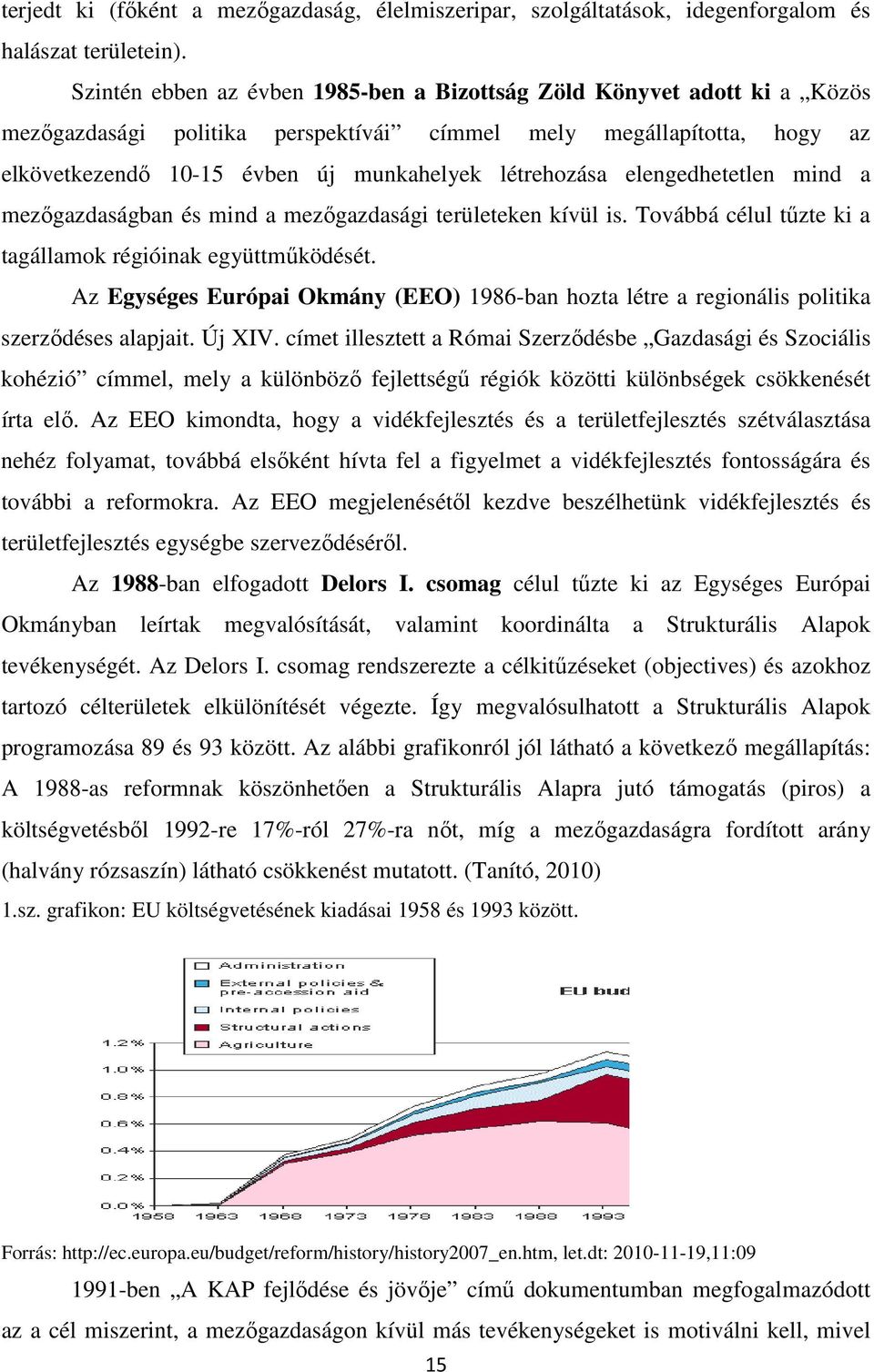 elengedhetetlen mind a mezőgazdaságban és mind a mezőgazdasági területeken kívül is. Továbbá célul tűzte ki a tagállamok régióinak együttműködését.