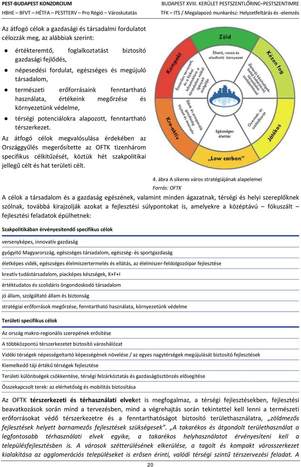 Az átfogó célok megvalósulása érdekében az Országgyűlés megerősítette az OFTK tizenhárom specifikus célkitűzését, köztük hét szakpolitikai jellegű célt és hat területi célt. 4.