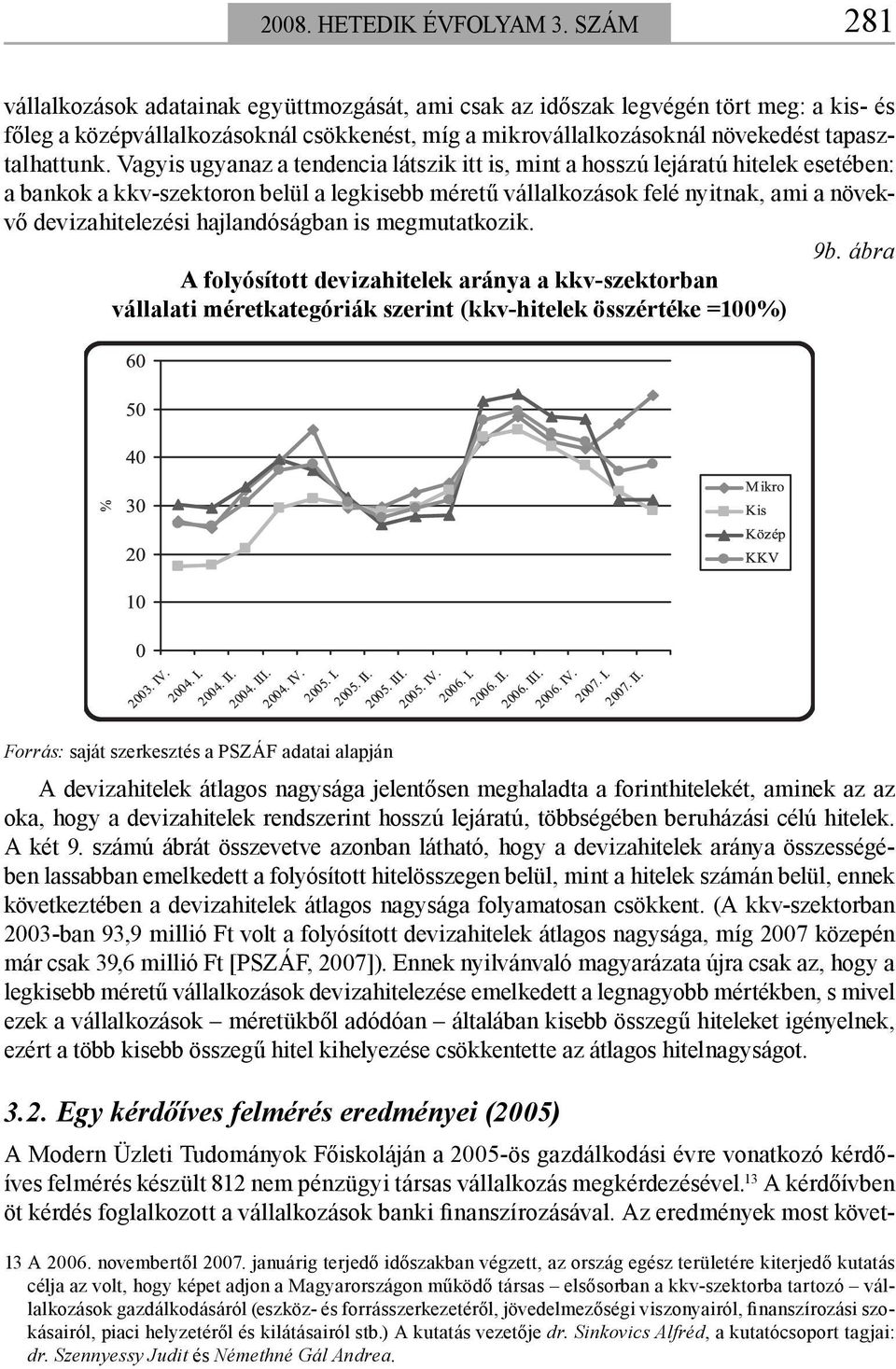 Vagyis ugyanaz a tendencia látszik itt is, mint a hosszú lejáratú hitelek esetében: a bankok a kkv-szektoron belül a legkisebb méretű vállalkozások felé nyitnak, ami a növekvő devizahitelezési