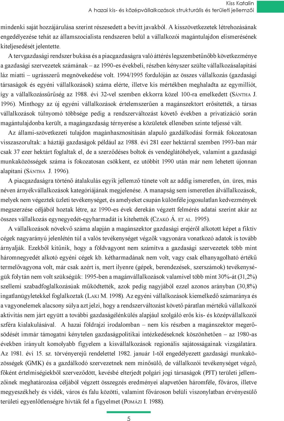 A tervgazdasági rendszer bukása és a piacgazdaságra való áttérés legszembetűnőbb következménye a gazdasági szervezetek számának az 1990-es évekbeli, részben kényszer szülte vállalkozásalapítási láz