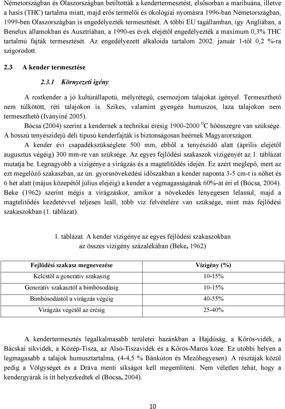 A többi EU tagállamban, így Angliában, a Benelux államokban és Ausztriában, a 1990-es évek elejétől engedélyezték a maximum 0,3% THC tartalmú fajták termesztését.
