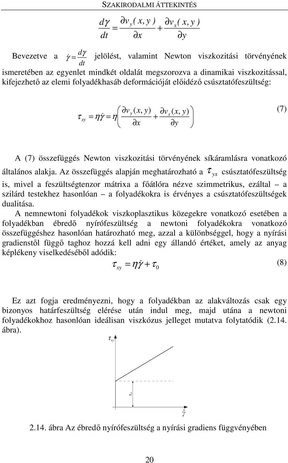 síkáramlásra vonatkozó általános alakja.