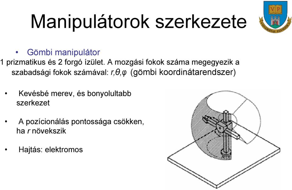 A mozgási fokok száma megegyezik a szabadsági fokok számával: r,θ,φ