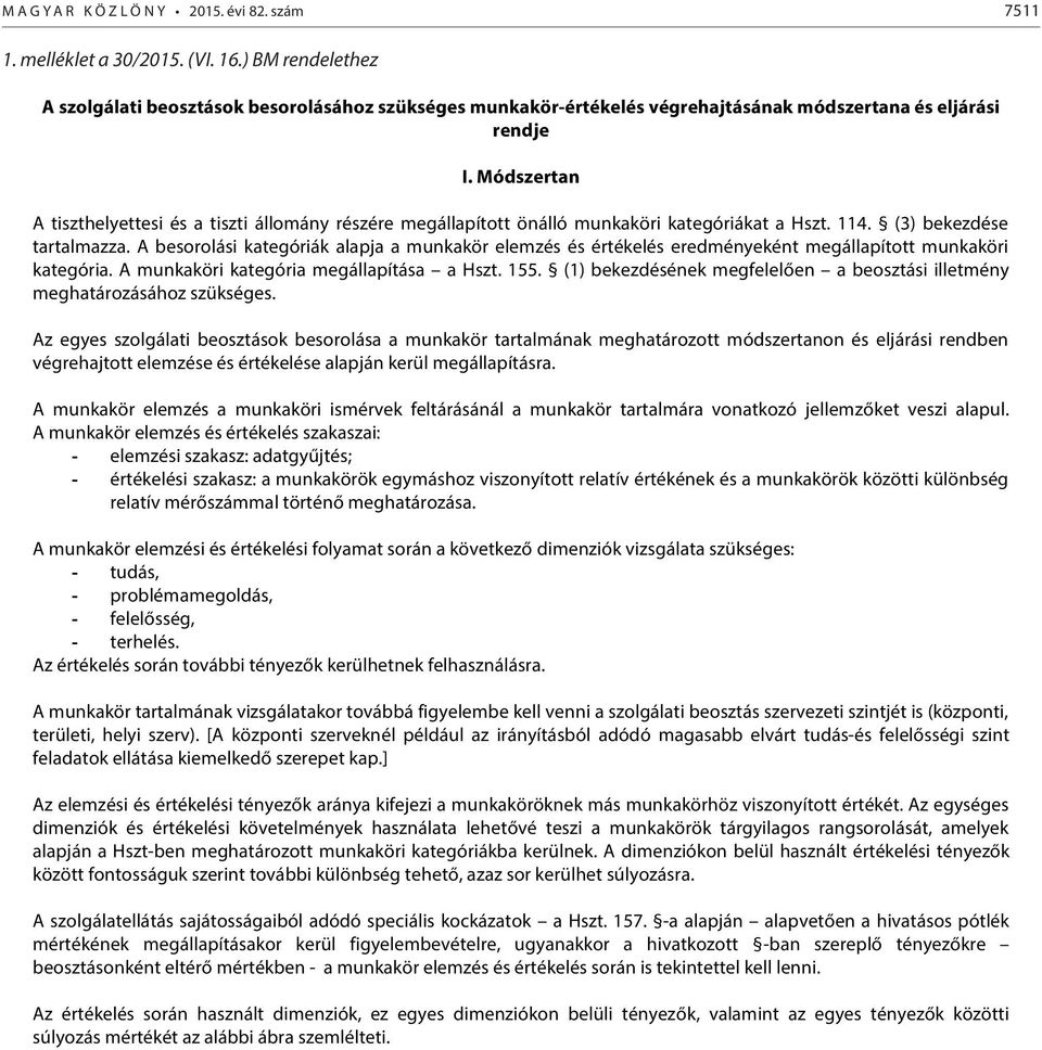 Módszertan A tiszthelyettesi és a tiszti állomány részére megállapított önálló munkaköri kategóriákat a Hszt. 114. (3) bekezdése tartalmazza.