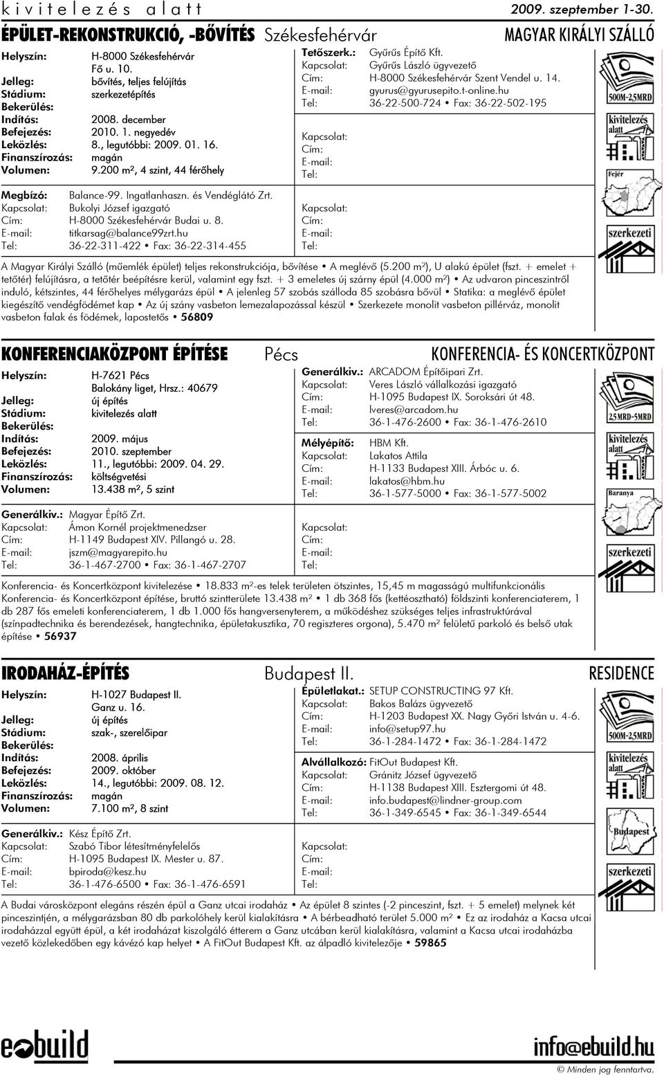 hu 36-22-311-422 Fax: 36-22-314-455 Tetõszerk.: Gyûrûs Építõ Kft. Gyûrûs László ügyvezetõ H-8000 Székesfehérvár Szent Vendel u. 14. gyurus@gyurusepito.t-online.