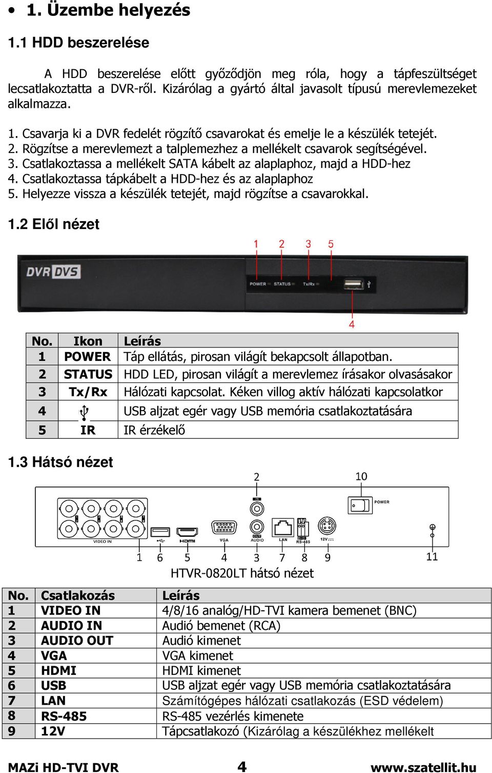 Rögzítse a merevlemezt a talplemezhez a mellékelt csavarok segítségével. 3. Csatlakoztassa a mellékelt SATA kábelt az alaplaphoz, majd a HDD-hez 4.