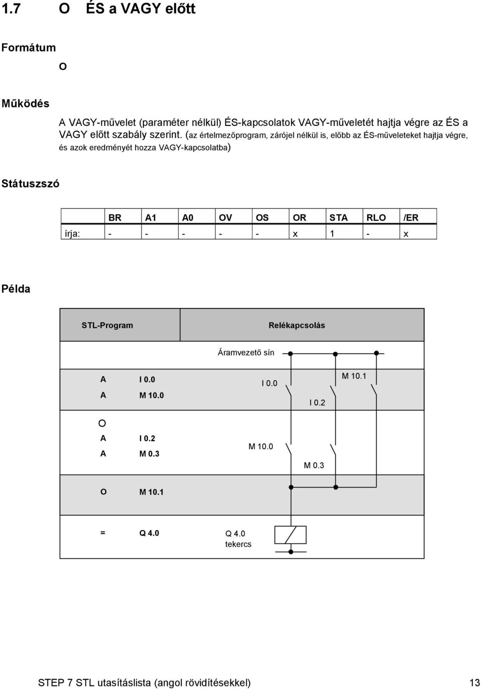 (az értelmezőprogram, zárójel nélkül is, előbb az ÉS-műveleteket hajtja végre, és azok eredményét hozza