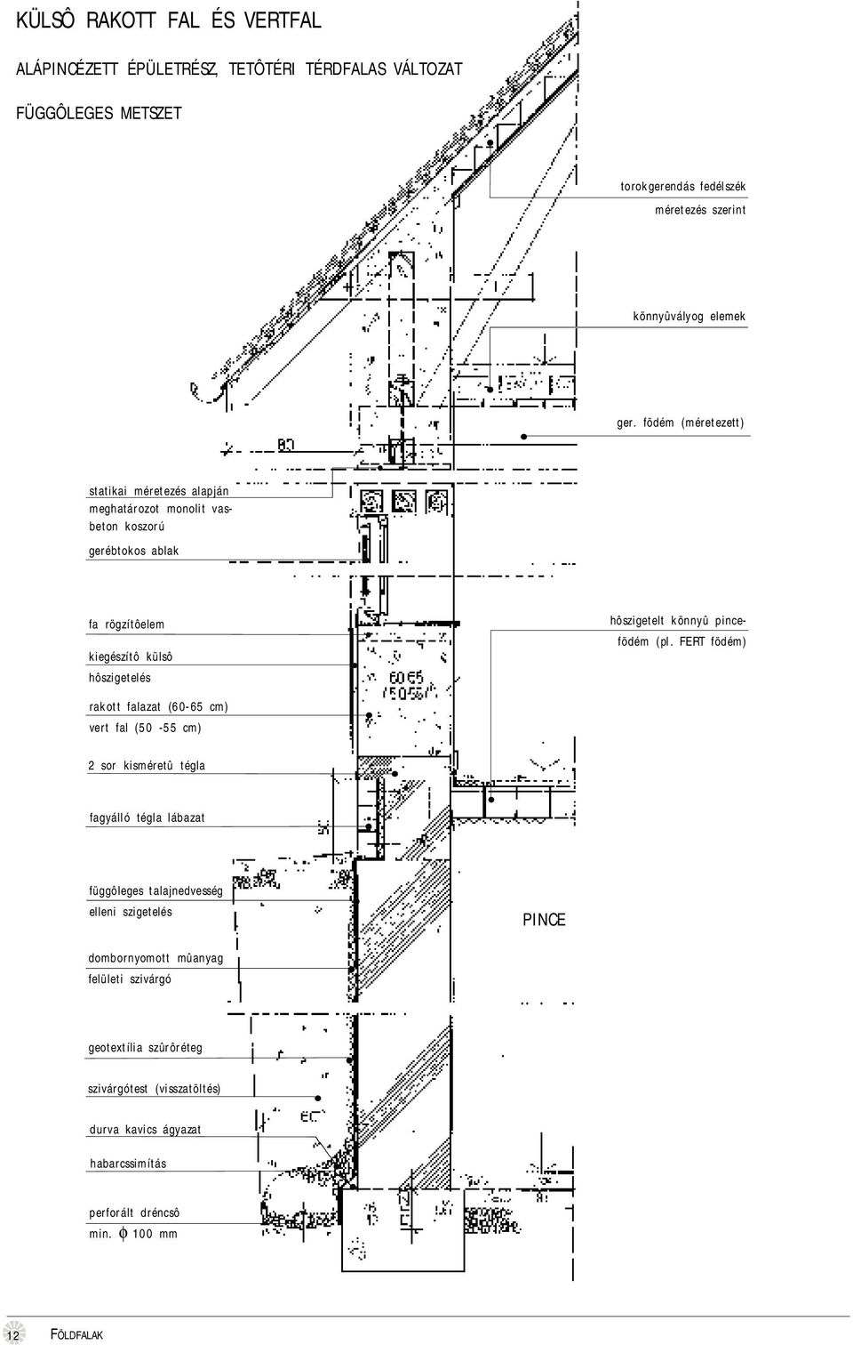 (60-65 cm) vert fal (50-55 cm) hôszigetelt könnyû pincefödém (pl.