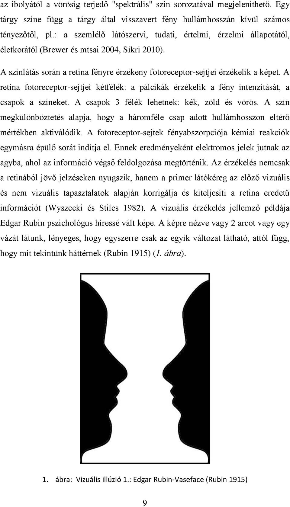 A retina fotoreceptor-sejtjei kétfélék: a pálcikák érzékelik a fény intenzitását, a csapok a színeket. A csapok 3 félék lehetnek: kék, zöld és vörös.