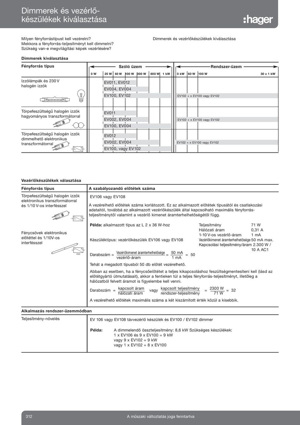 izzók EV011, EV012 EV004, EV004 EV100, EV102 EV102 + x EV100 vagy EV102 örpefeszültségű halogén izzók hagyományos transzformátorral örpefeszültségű halogén izzók dimmelhető elektronikus