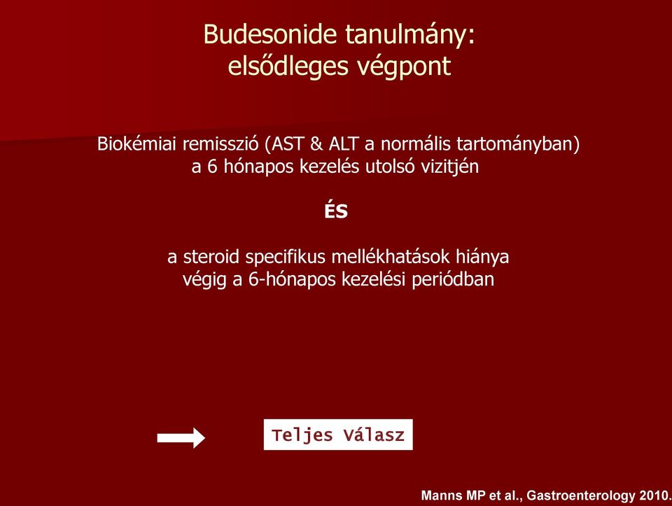 ÉS a steroid specifikus mellékhatások hiánya végig a 6-hónapos