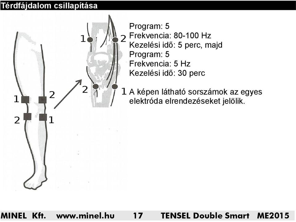 Frekvencia: 5 Hz Kezelési idő: 30 perc A képen