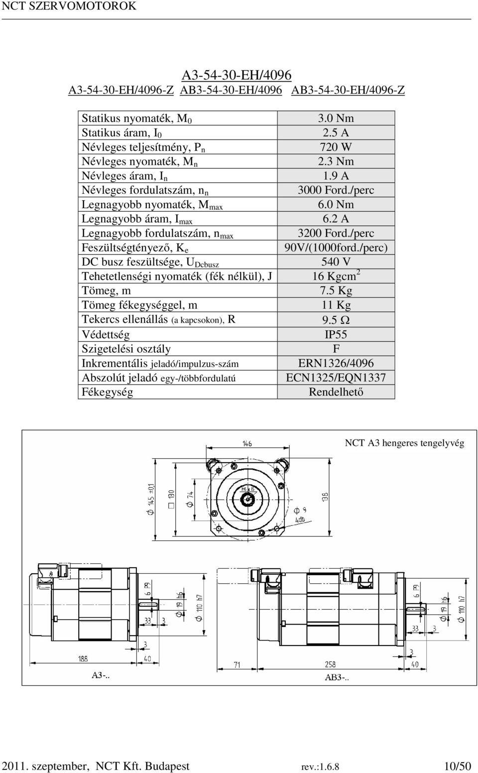 /perc eszültségtényező, K e 90V/(1000ford./perc) DC busz feszültsége, U Dcbusz 540 V Tehetetlenségi nyomaték (fék nélkül), J 16 Kgcm 2 Tömeg, m 7.