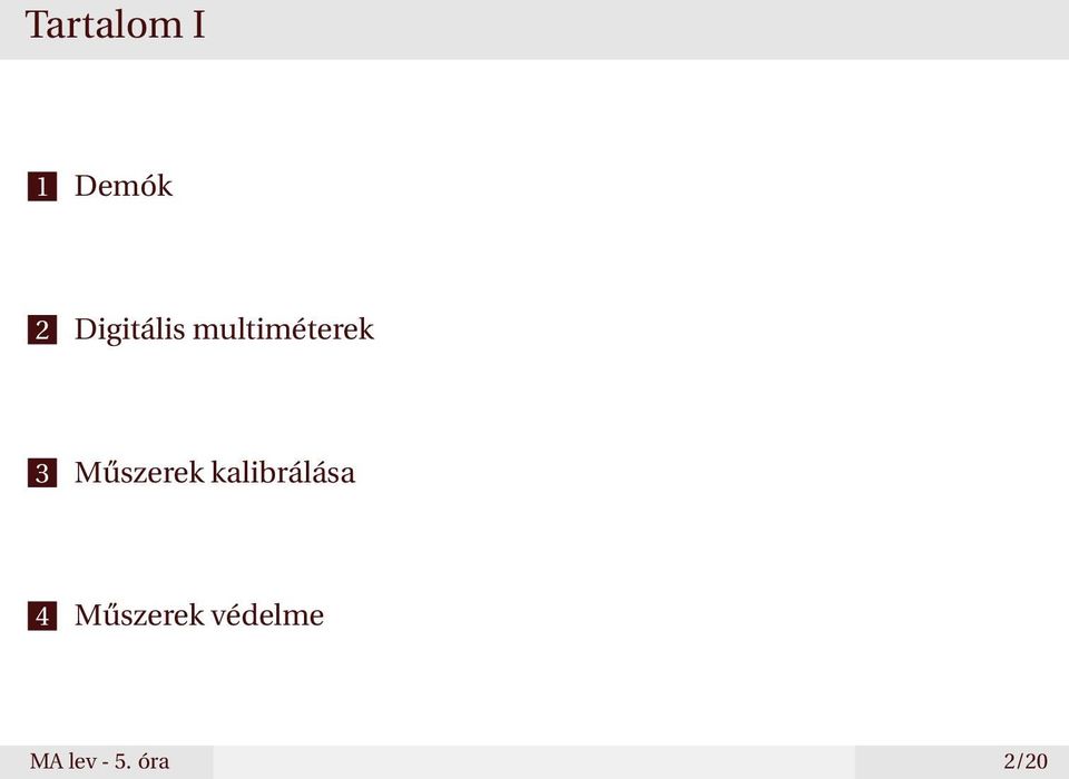 Műszerek kalibrálása 4