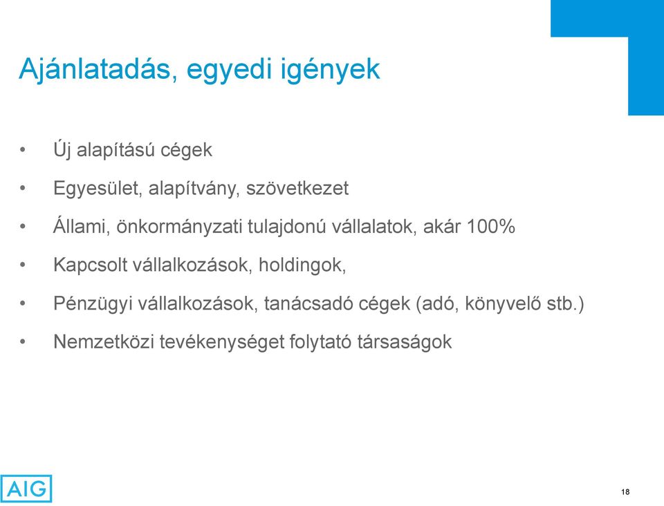 Kapcsolt vállalkozások, holdingok, Pénzügyi vállalkozások, tanácsadó