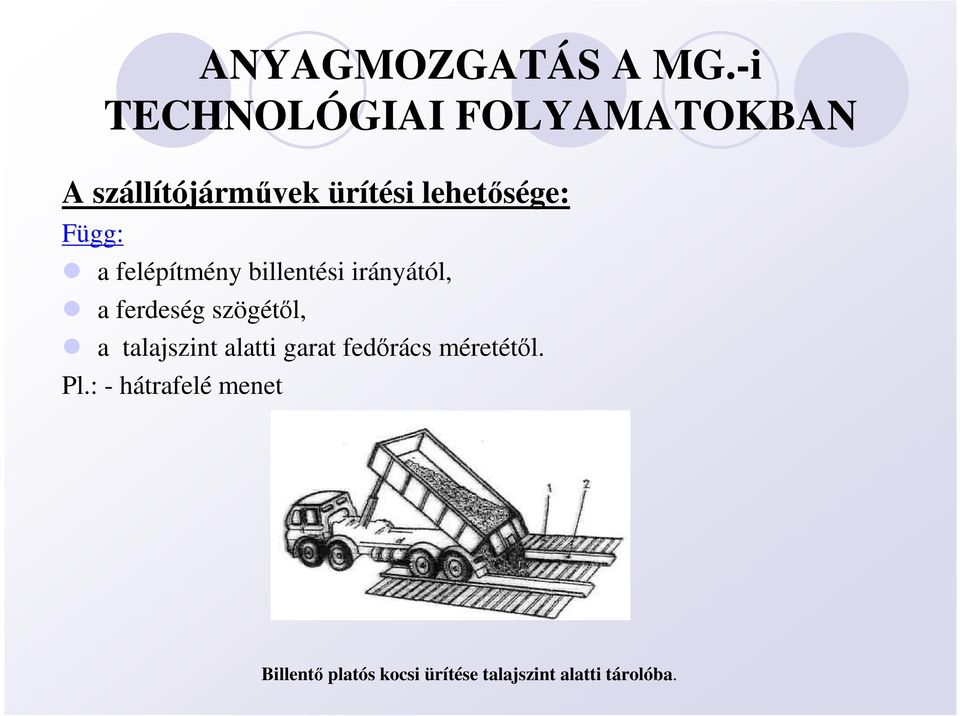 ferdeség szögétıl, a talajszint alatti garat fedırács méretétıl. Pl.