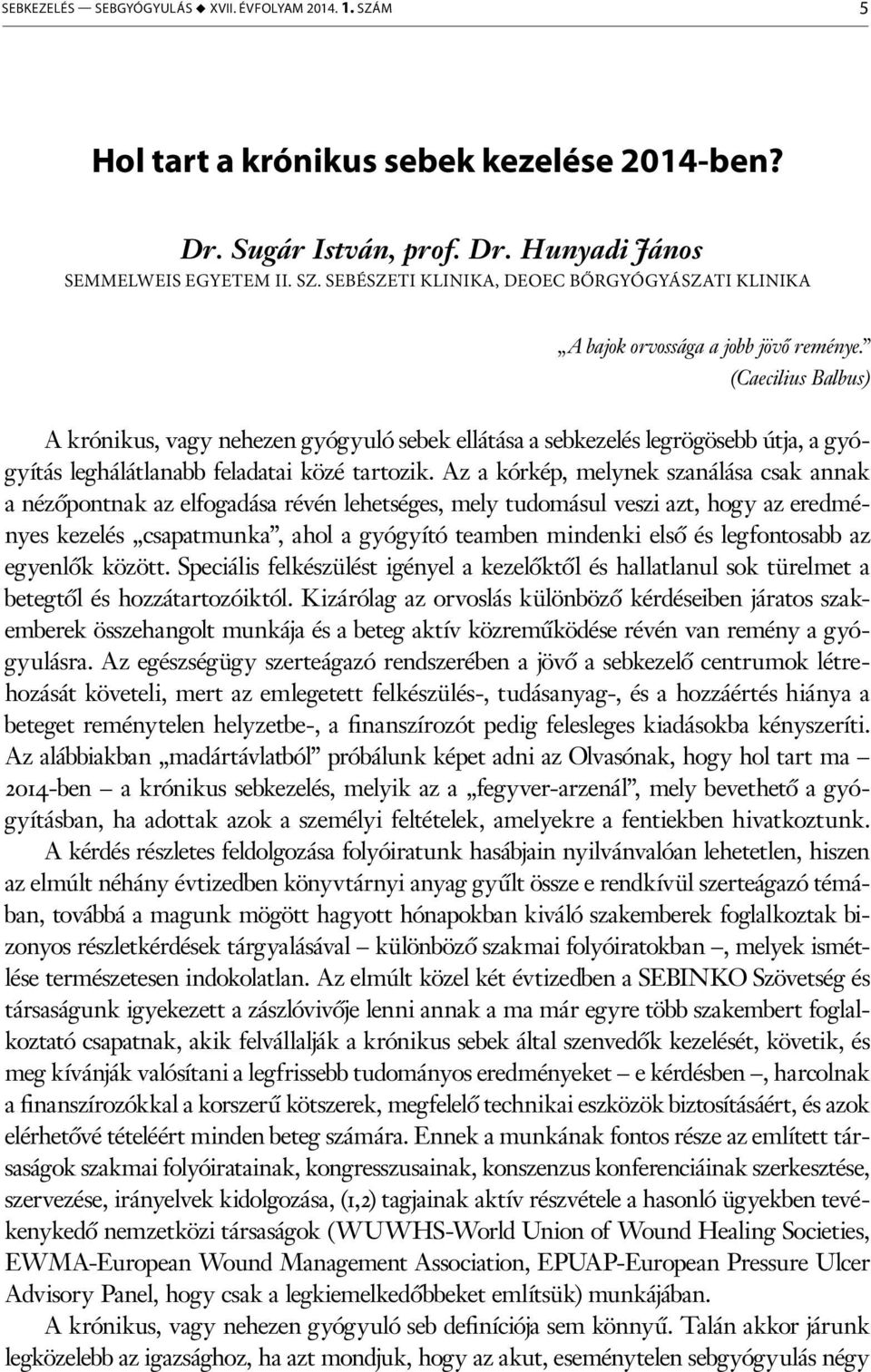 Az a kórkép, melynek szanálása csak annak a nézőpontnak az elfogadása révén lehetséges, mely tudomásul veszi azt, hogy az eredményes kezelés csapatmunka, ahol a gyógyító teamben mindenki első és