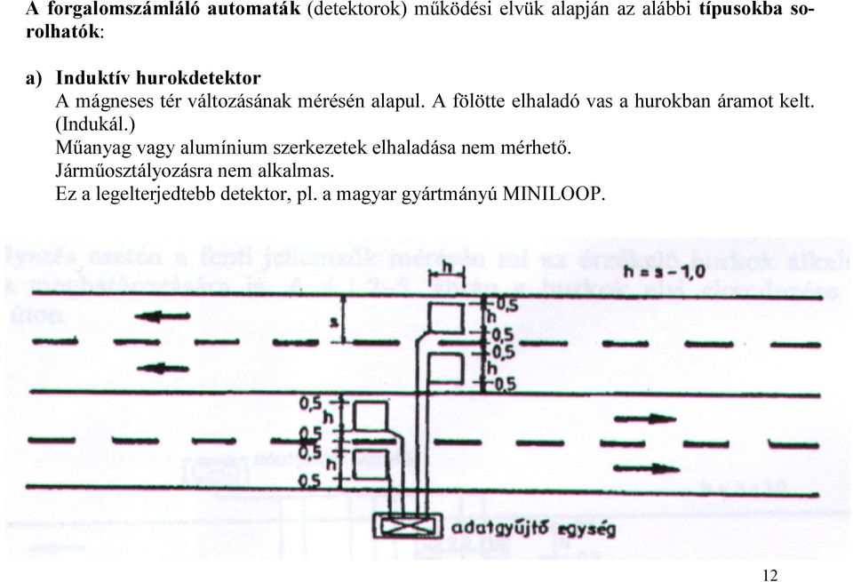 A fölötte elhaladó vas a hurokban áramot kelt. (Indukál.