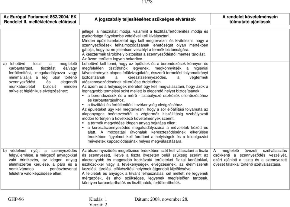 felületre való képződése ellen; jellege, a használat módja, valamint a tisztítás/fertőtlenítés módja és gyakorisága figyelembe vételével kell kiválasztani.