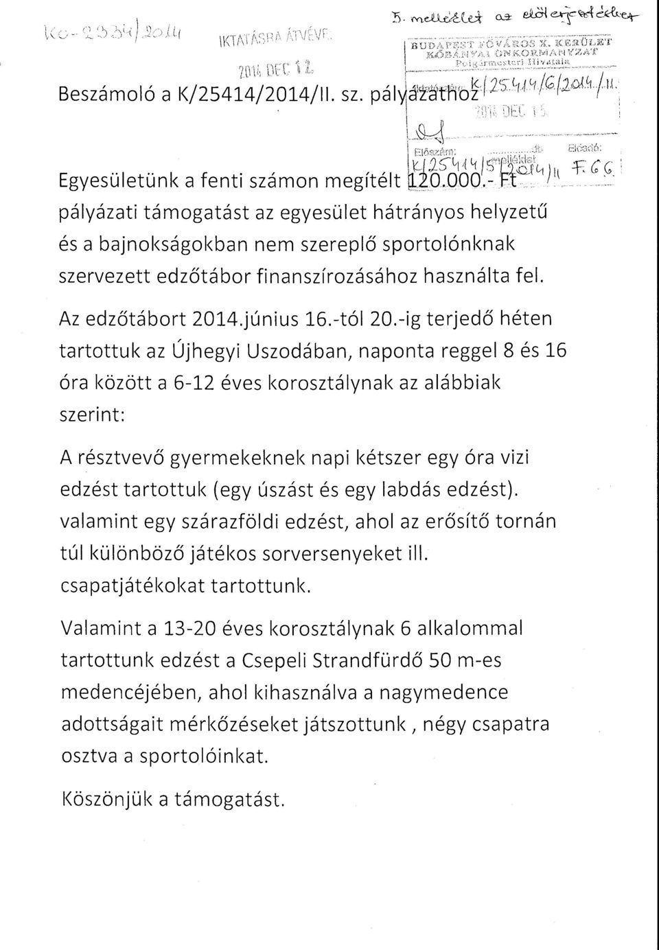 -ig terjedő héten tartottuk az Újhegyi Uszodában, naponta reggel 8 és 16 óra között a 6-12 éves korosztálynak az alábbiak sze ri nt: A résztvevő gyermekeknek napi kétszer egy óra vizi edzést