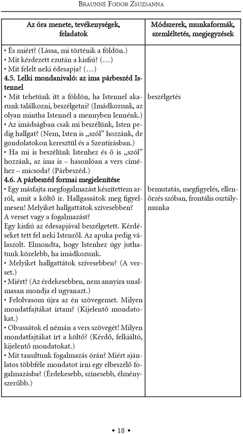 ) az imádságban csak mi beszélünk, Isten pedig hallgat? (nem, Isten is,,szól hozzánk, de gondolatokon keresztül és a szentírásban.