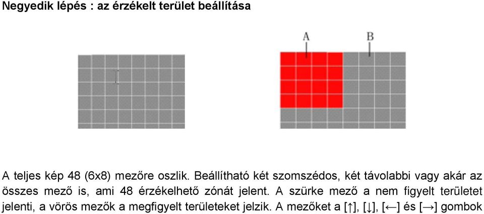 Beállítható két szomszédos, két távolabbi vagy akár az összes mező is, ami 48