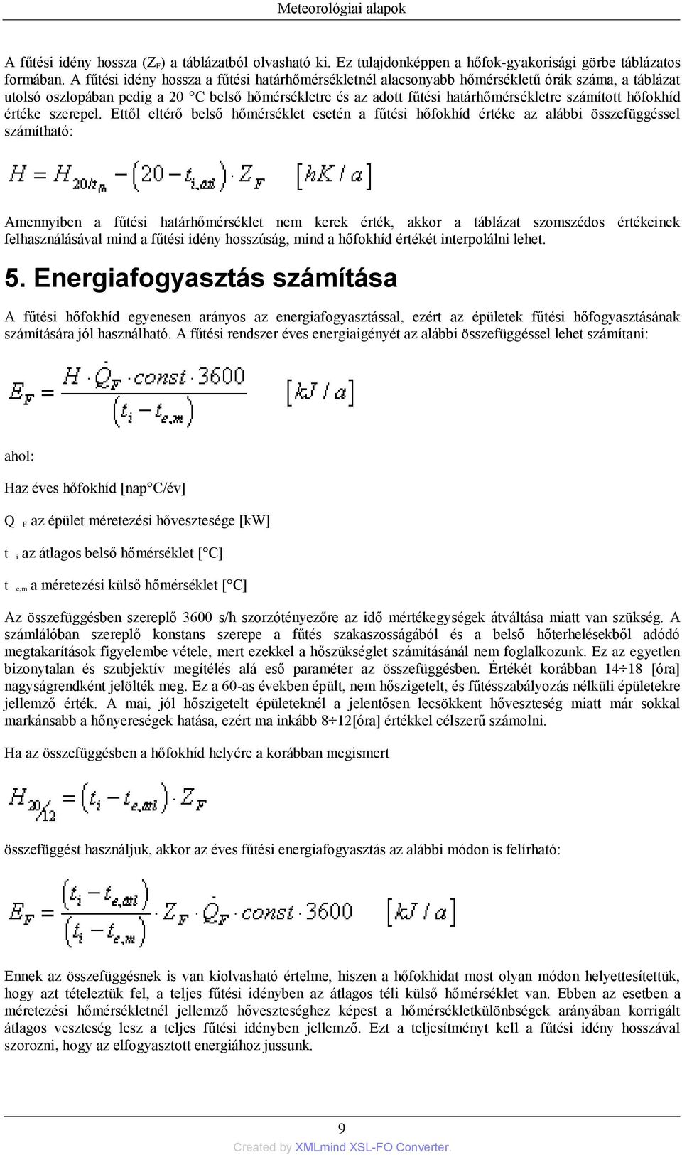 hőfokhíd értéke szerepel.