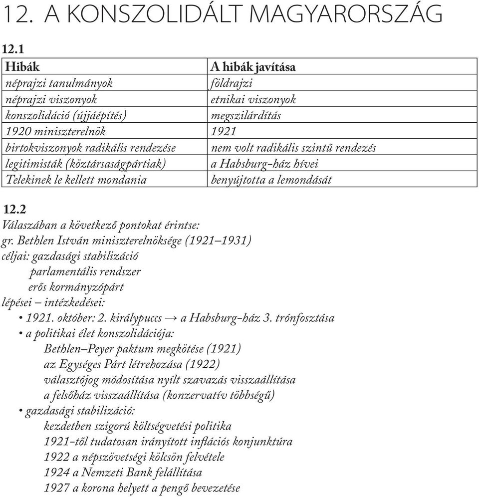 volt radikális szintű rendezés legitimisták (köztársaságpártiak) a Habsburg-ház hívei Telekinek le kellett mondania benyújtotta a lemondását 12.2 Válaszában a következő pontokat érintse: gr.