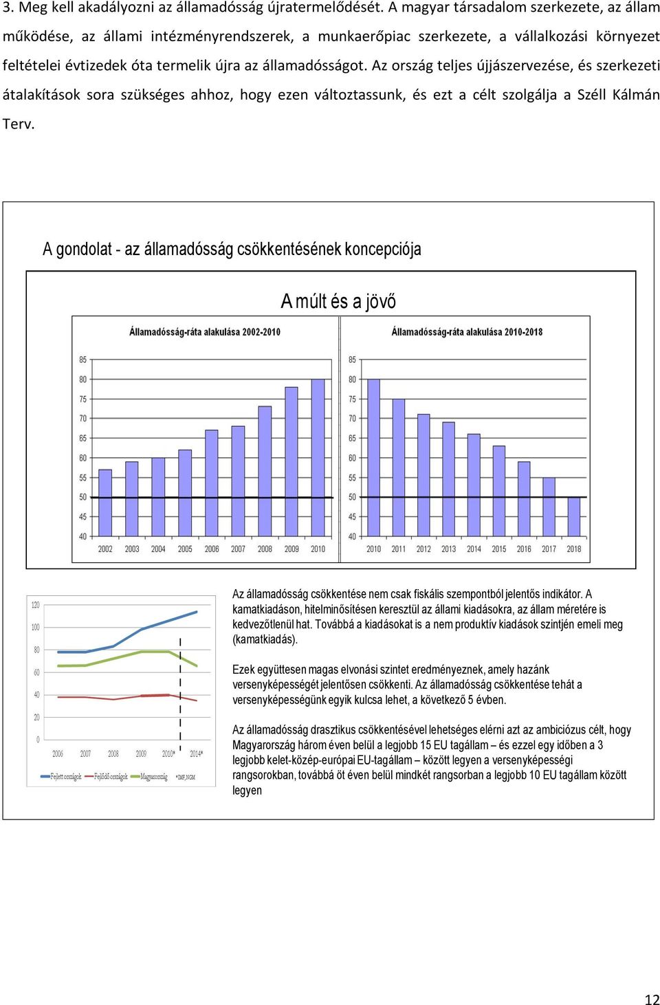 Az ország teljes újjászervezése, és szerkezeti átalakítások sora szükséges ahhoz, hogy ezen változtassunk, és ezt a célt szolgálja a Széll Kálmán Terv.