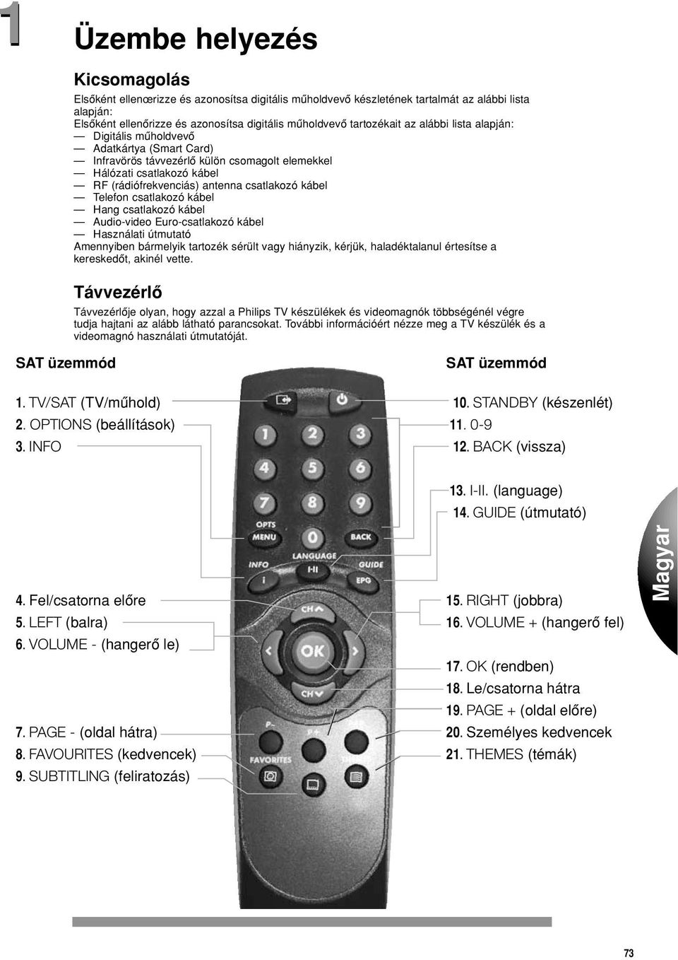 kábel Telefon csatlakozó kábel Hang csatlakozó kábel Audiovideo Eurocsatlakozó kábel Használati útmutató Amennyiben bármelyik tartozék sérült vagy hiányzik, kérjük, haladéktalanul értesítse a