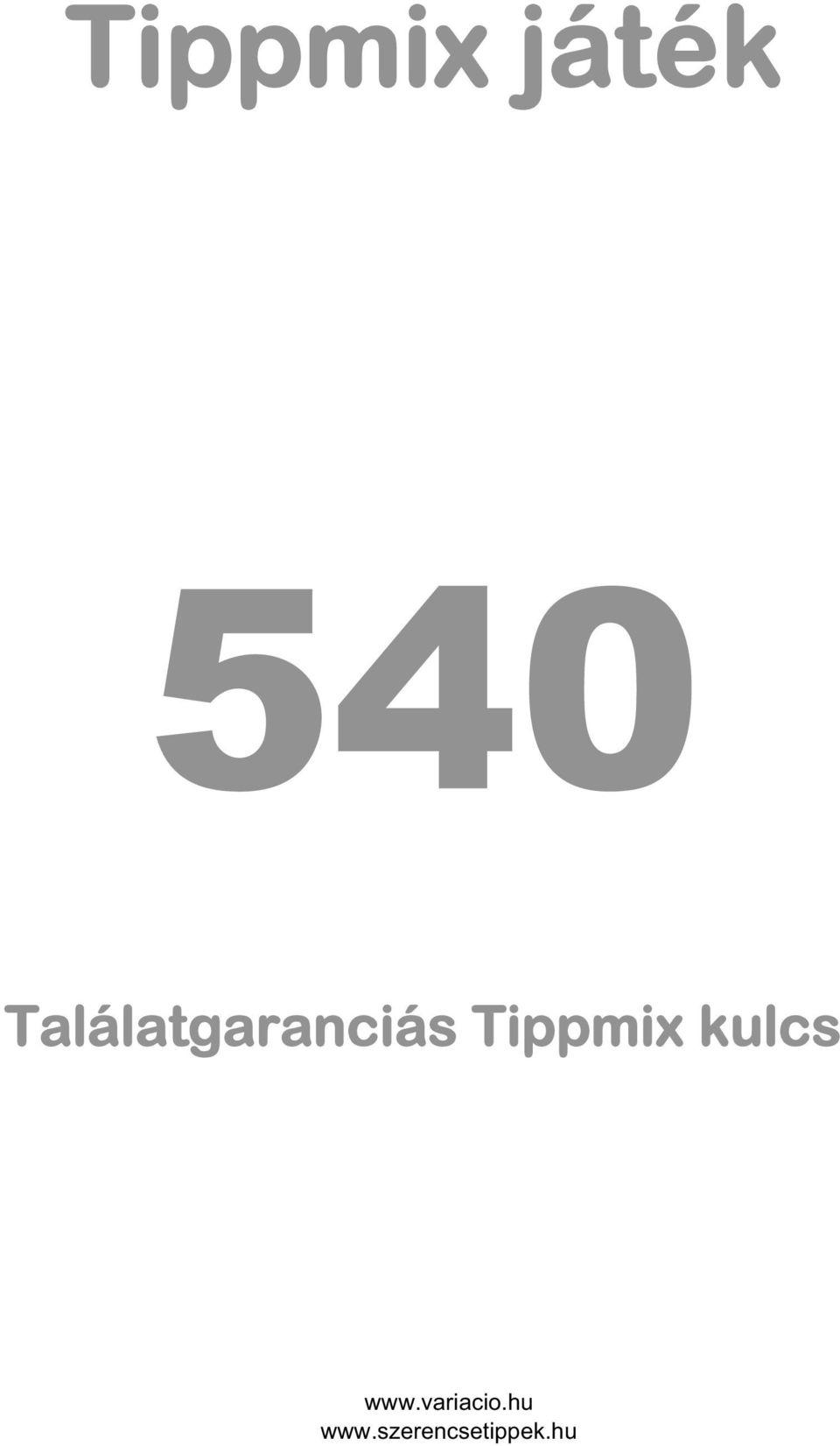 Tippmix kulcs www.