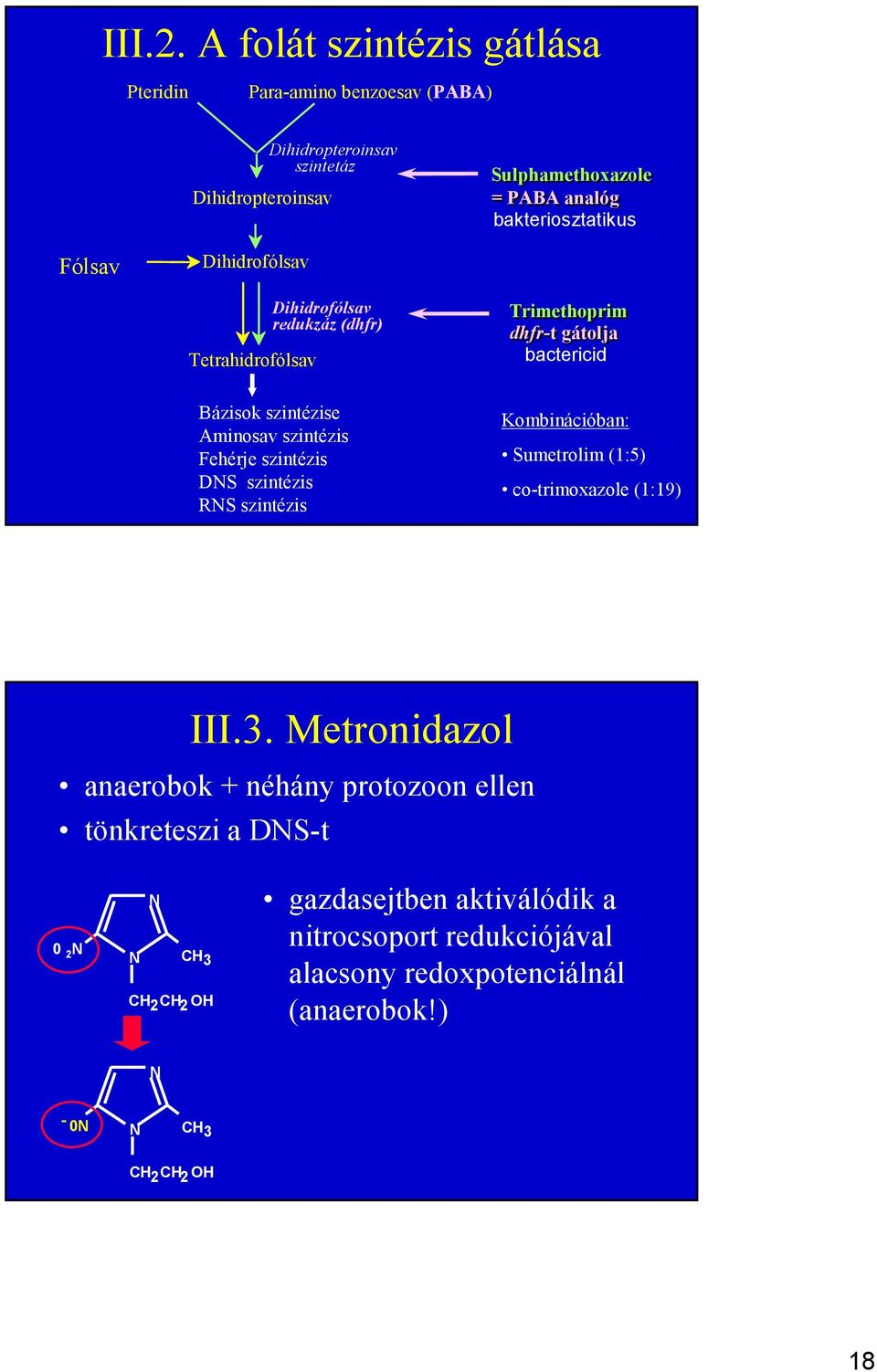 Fólsav Dihidrofólsav Tetrahidrofólsav Dihidrofólsav redukzáz(dhfr) Bázisok szintézise Aminosav szintézis Fehérje szintézis DNS szintézis RNS szintézis