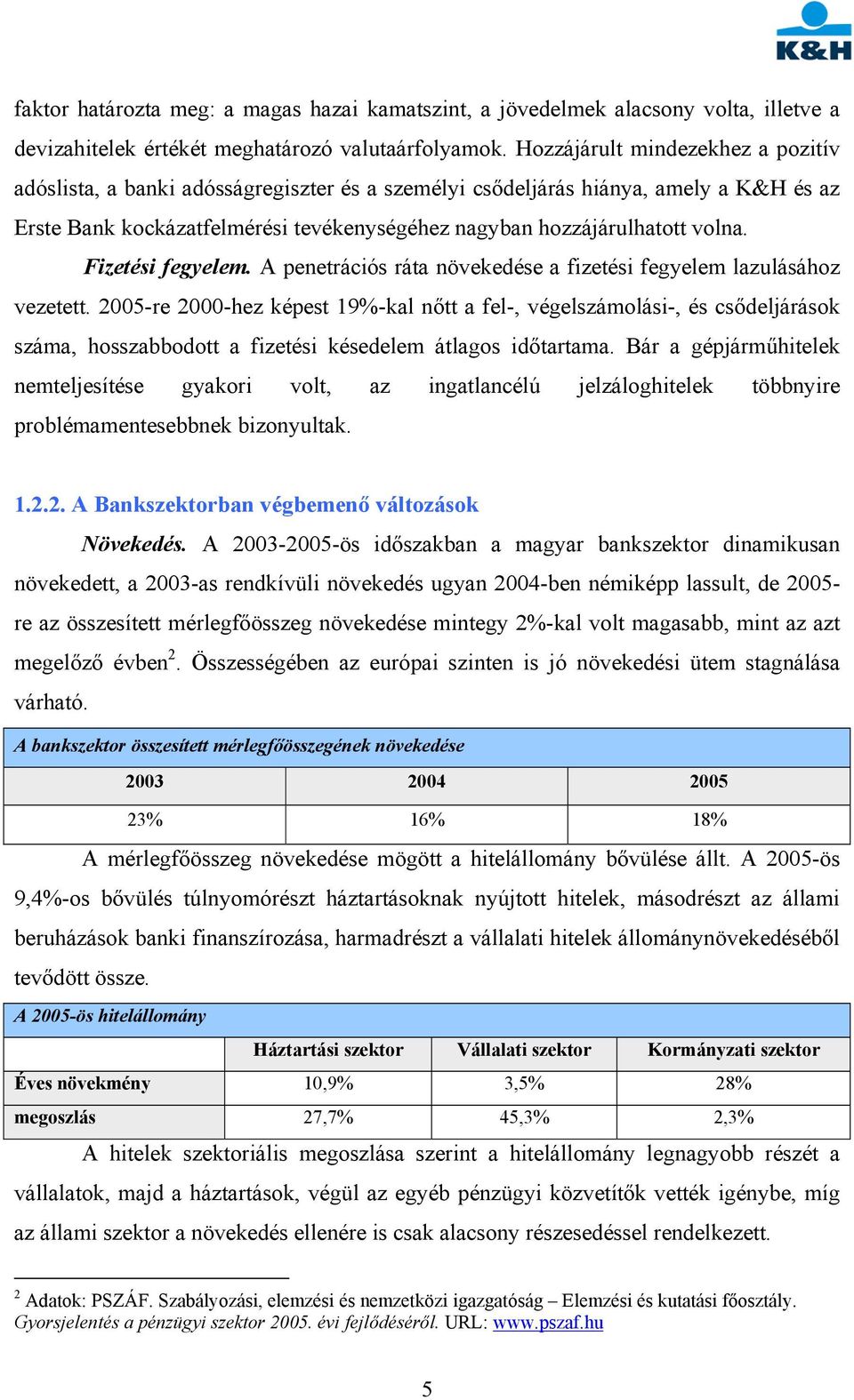 Fizetési fegyelem. A penetrációs ráta növekedése a fizetési fegyelem lazulásához vezetett.