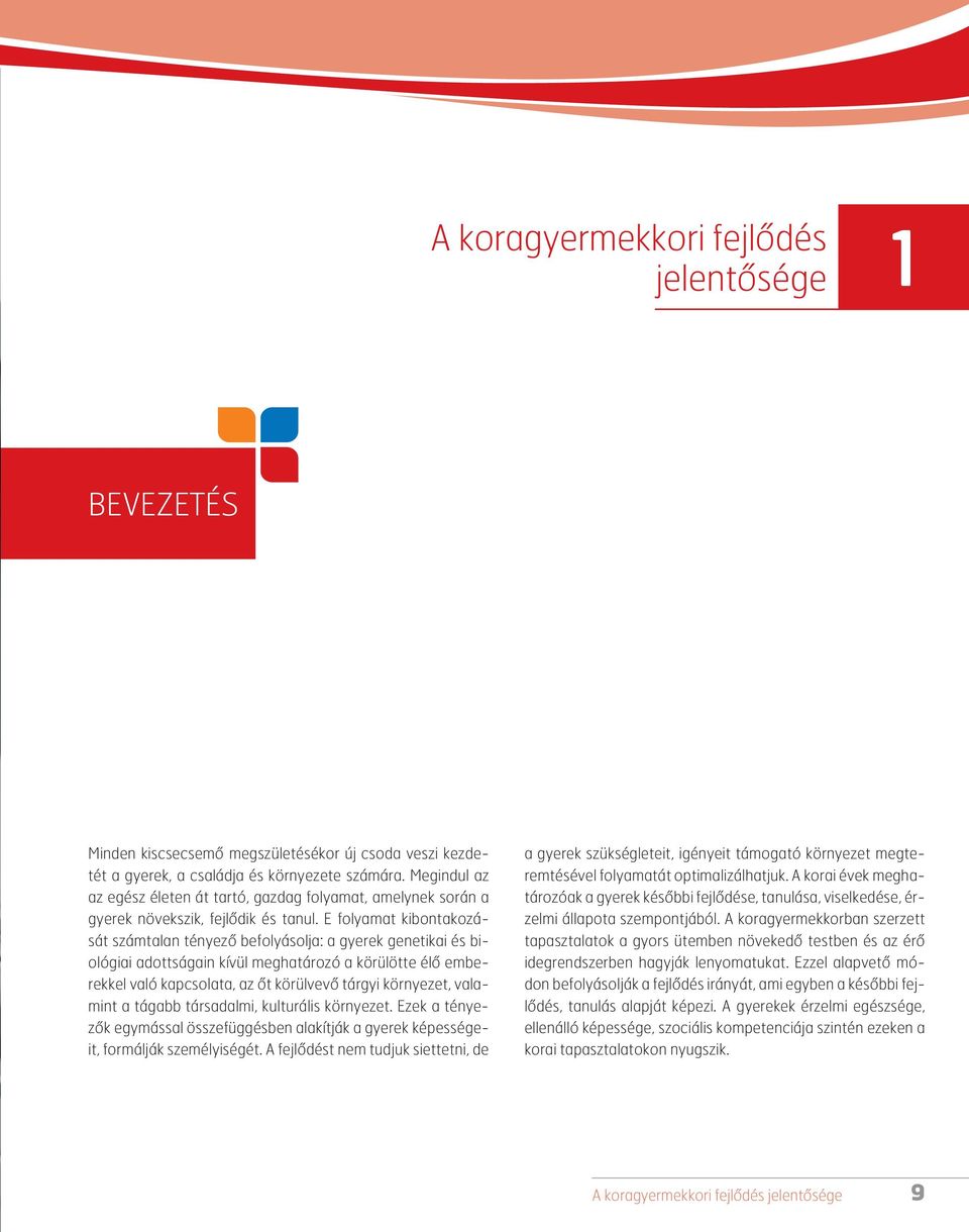 E folyamat kibontakozását számtalan tényező befolyásolja: a gyerek genetikai és biológiai adottságain kívül meghatározó a körülötte élő emberekkel való kapcsolata, az őt körülvevő tárgyi környezet,