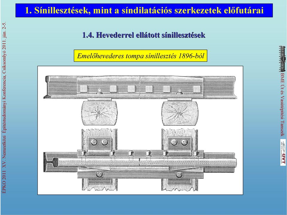 Hevederrel ellátott sínilleszt s