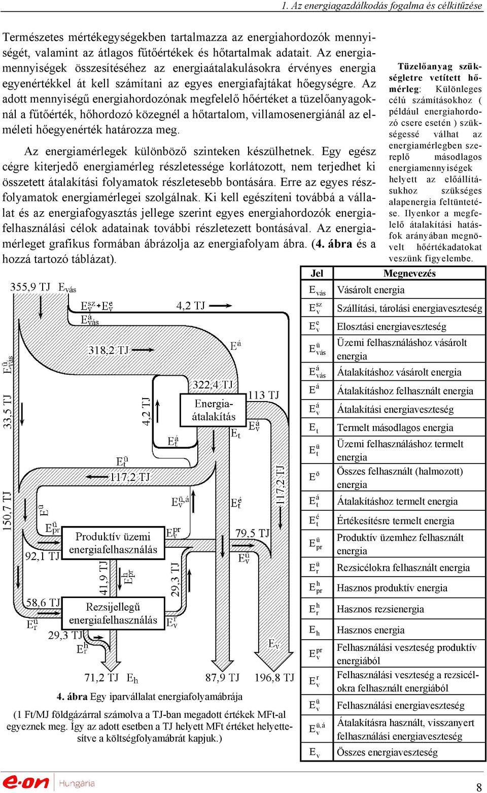 Az adott mennyiségű energiahordozónak megfelelő hőértéket a tüzelőanyagoknál a fűtőérték, hőhordozó közegnél a hőtartalom, villamosenergiánál az elméleti hőegyenérték határozza meg.