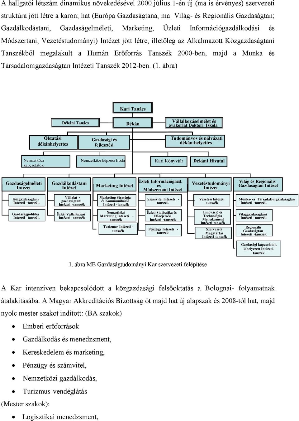 Humán Erőforrás Tanszék 2000-ben, majd a Munka és Társadalomgazdaságtan Intézeti Tanszék 2012-ben. (1.