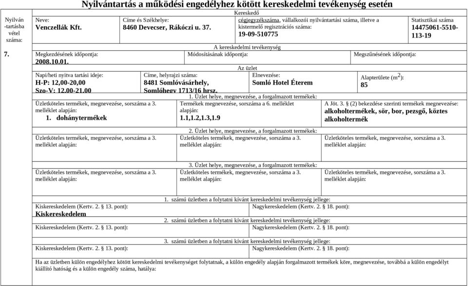 Címe, helyrajzi 8481 Somlóvásárhely, Somlóhegy 1713/16 hrsz.