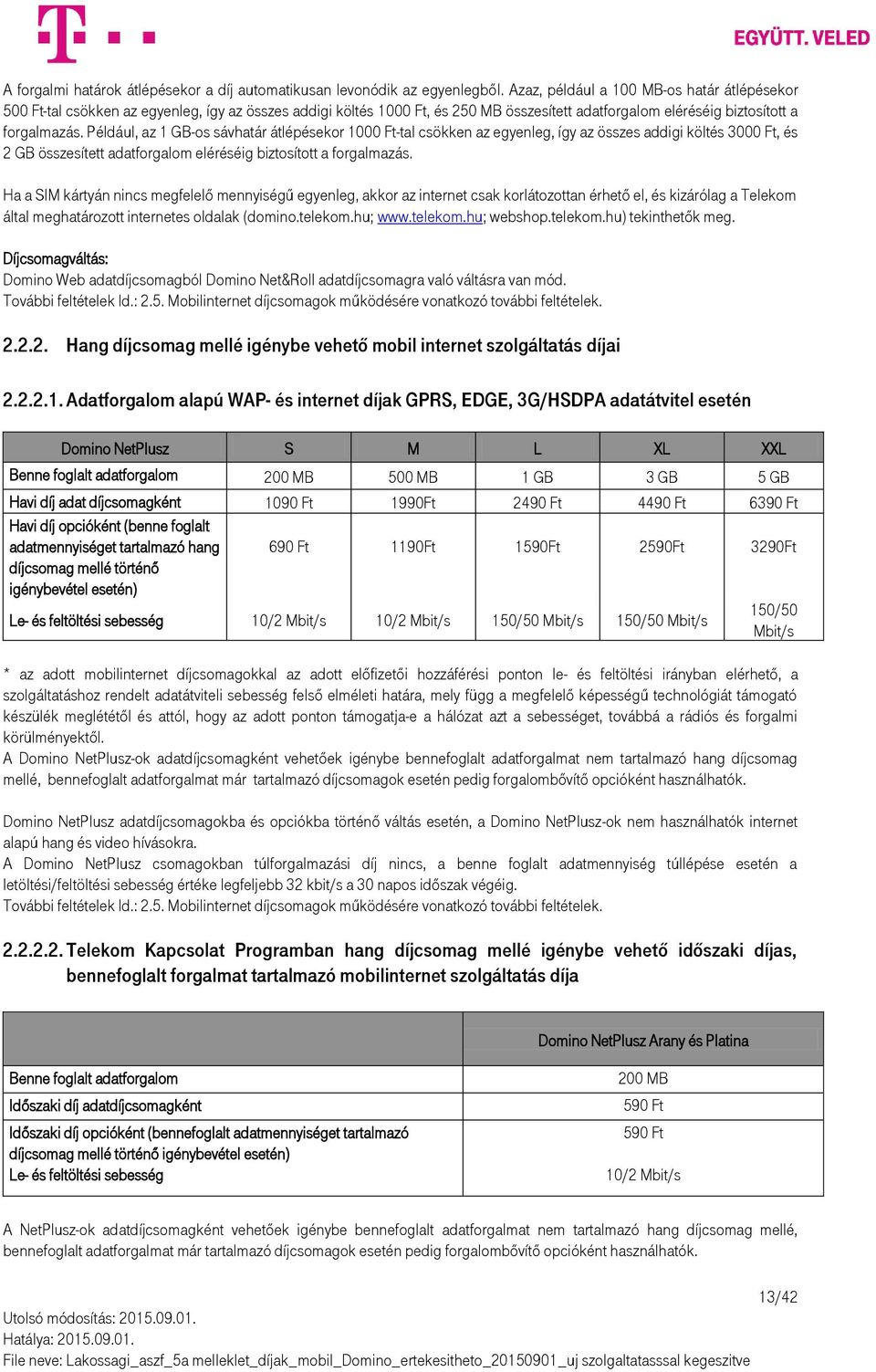 Például, az 1 GB-os sávhatár átlépésekor 1000 Ft-tal csökken az egyenleg, így az összes addigi költés 3000 Ft, és 2 GB összesített adatforgalom eléréséig biztosított a forgalmazás.