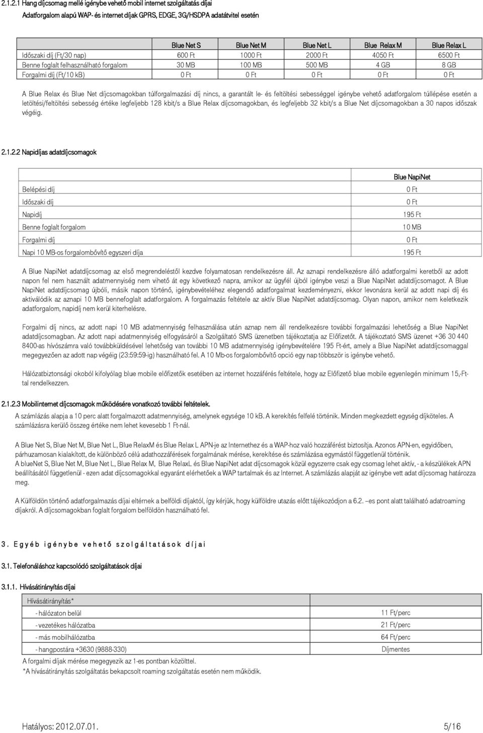Blue Relax L Idıszaki díj (Ft/30 nap) 600 Ft 1000 Ft 2000 Ft 4050 Ft 6500 Ft Benne foglalt felhasználható forgalom 30 MB 100 MB 500 MB 4 GB 8 GB Forgalmi díj (Ft/10 kb) 0 Ft 0 Ft 0 Ft 0 Ft 0 Ft A