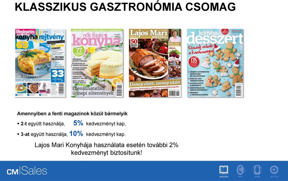 kedvezményt kap, 3-at együtt használja, 10% kedvezményt