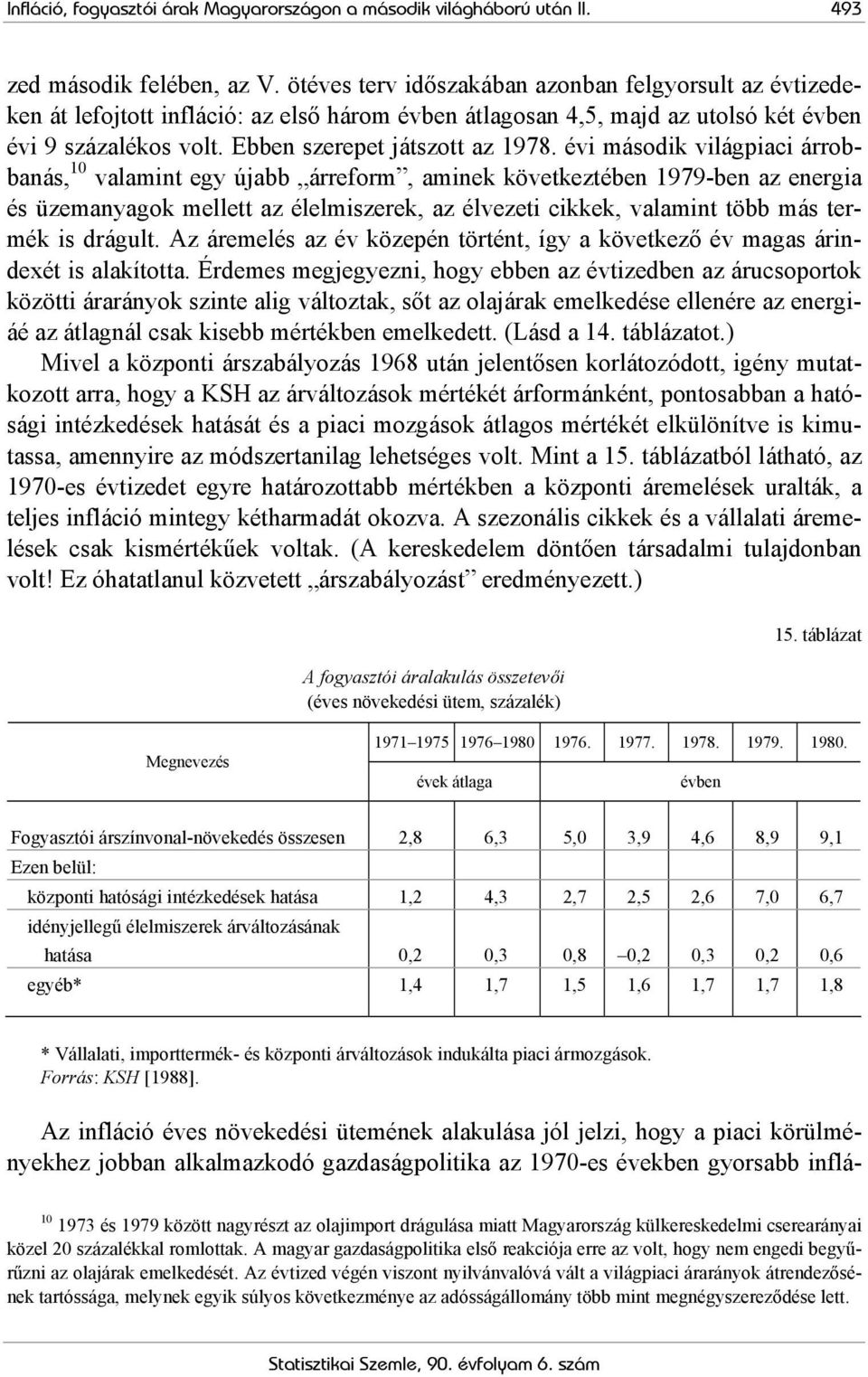 évi második világpiaci árrobbanás, 10 valamint egy újabb árreform, aminek következtében 1979-ben az energia és üzemanyagok mellett az élelmiszerek, az élvezeti, valamint több más termék is drágult.