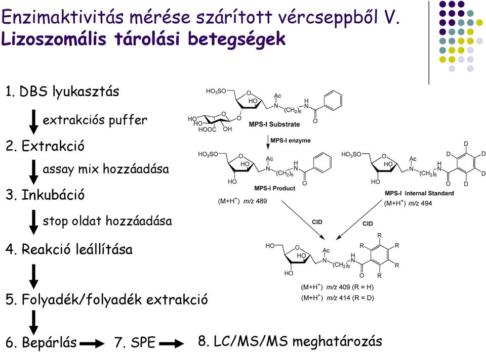 Extrakció assay mix hozzáadása 3. Inkubáció stop oldat hozzáadása 4.