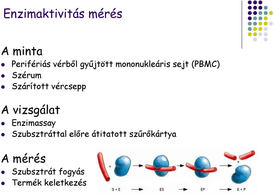 vizsgálat Enzimassay Szubsztráttal előre átitatott t tt